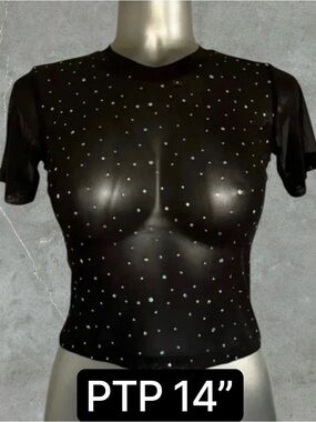 $10 Add-On 🆕French Twist Shimmering Mesh T-Shirt